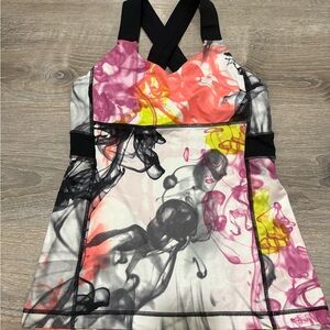 Lululemon Unicorn Tears Racerback Tank Top Built-In Bra Size 8